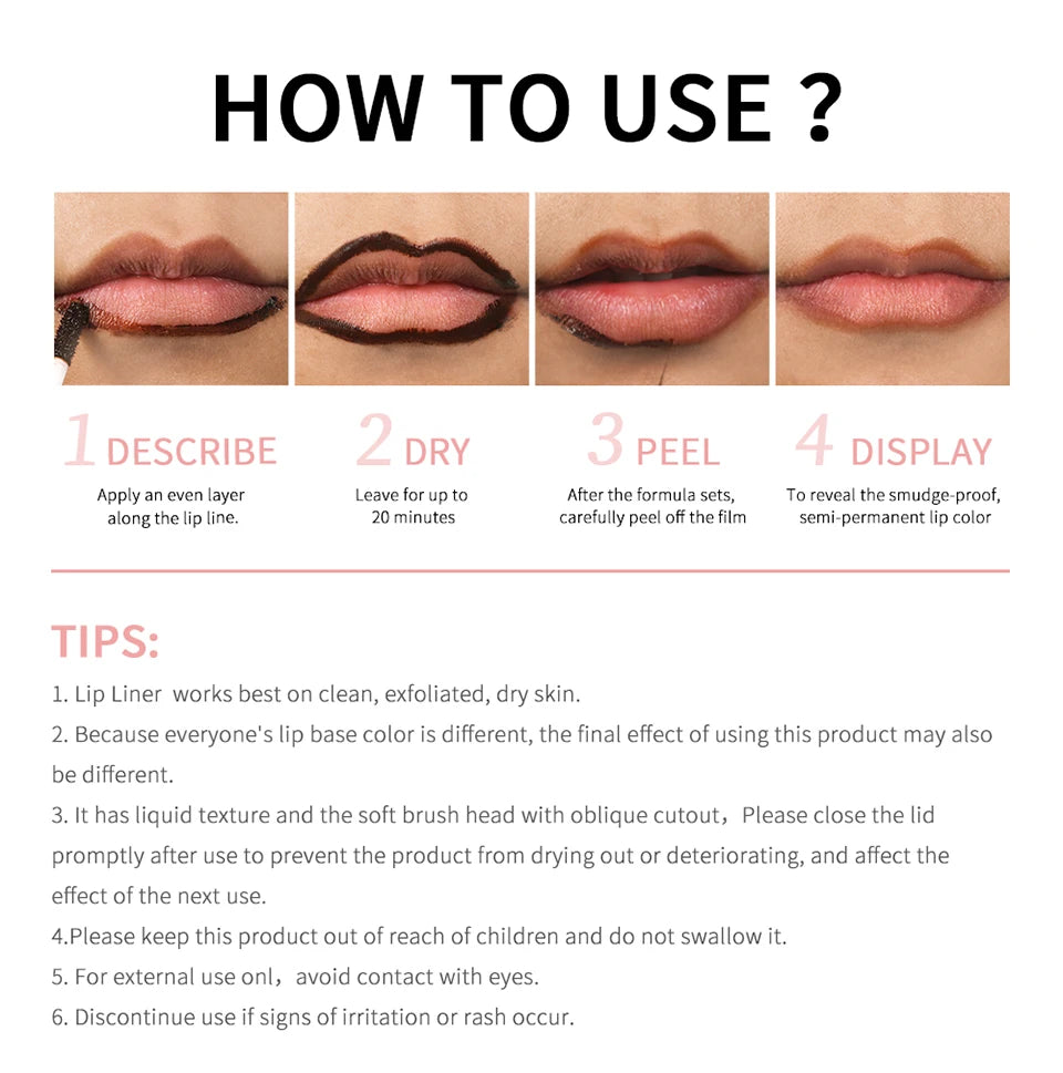 Pout & Peel: Waterproof Tattoo Lip Stain & Contour Tint 1